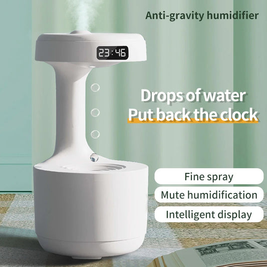 2023 New Creative Anti gravity Water Droplet Backflow Humidifier Silent Household Fog Large Capacity Desktop Bedroom
